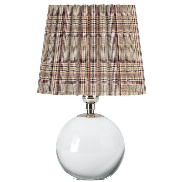 Giorgio Crystal Mini Lamp, Polished Nickel/Umber