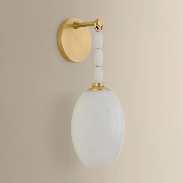 Violetta Wall Sconce, Aged Brass