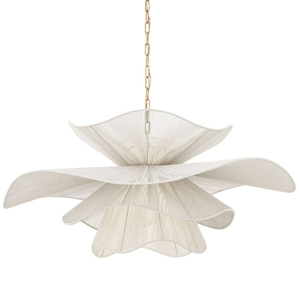 Jolene Cone Pendant, Aged Brass/Textured Bisque