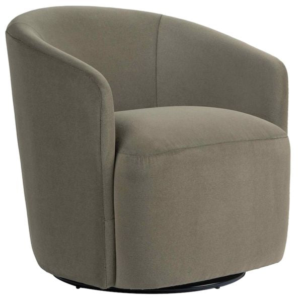 Reed Swivel Chair, Ger?uchert Mushroom