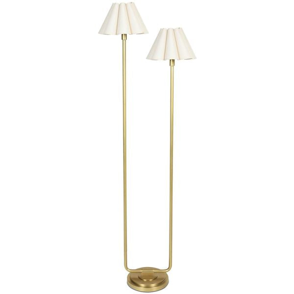 Polly Stehlampe, Natur Brass/Oyster Wave