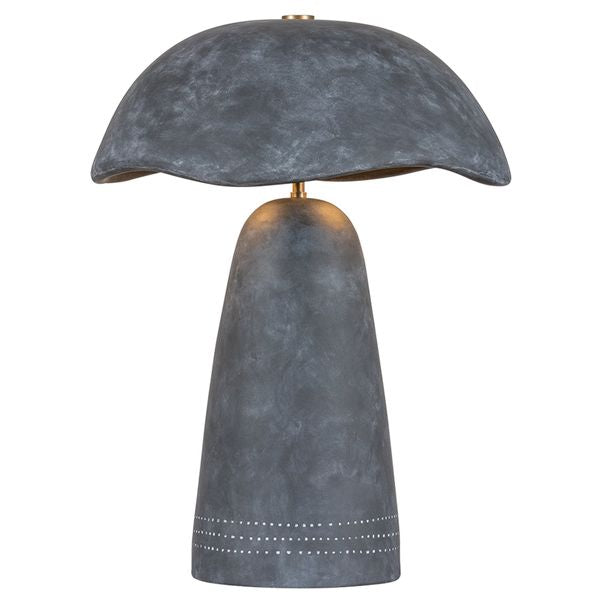 Soloma Tischlampe, Patina Brass/Ceramic Artisan Wei?