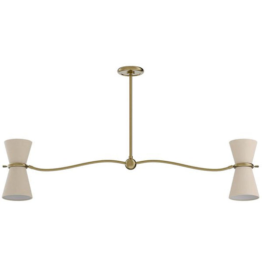 Gable Linear Chandelier, Russet
