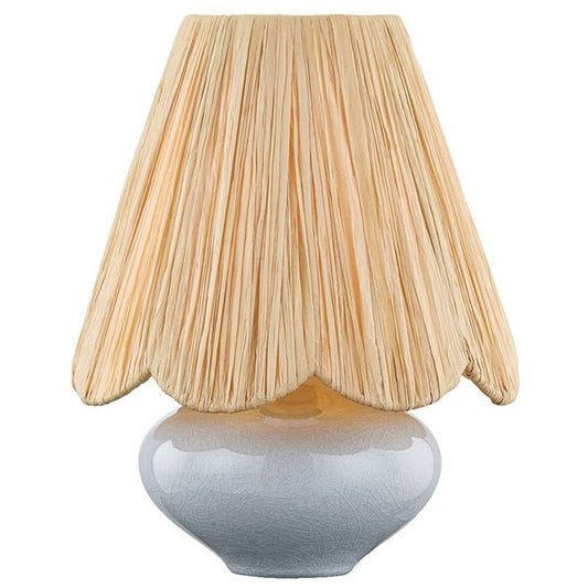 Gladys Tischlampe, Aged Brass/ Ceramic Vanilla Bean