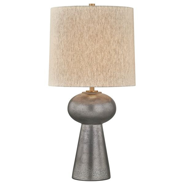 Keagan Tischlampe, Patina Brass/Ceramic Stria Wheat