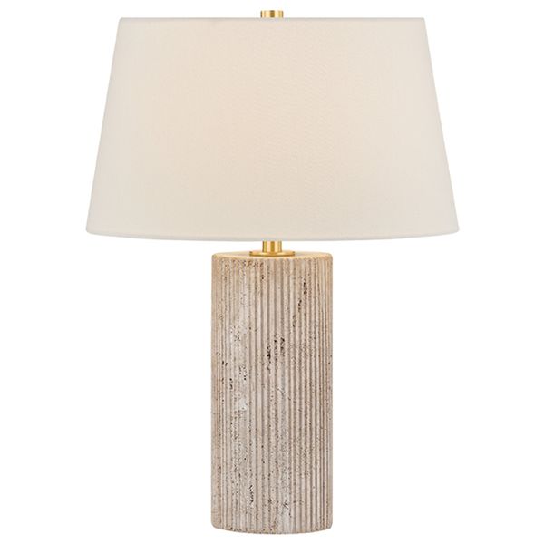 Heathway Tischlampe, Aged Brass/Ceramic Hazy Jade