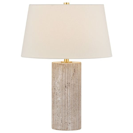 Heathway Tischlampe, Aged Brass/Ceramic Hazy Jade