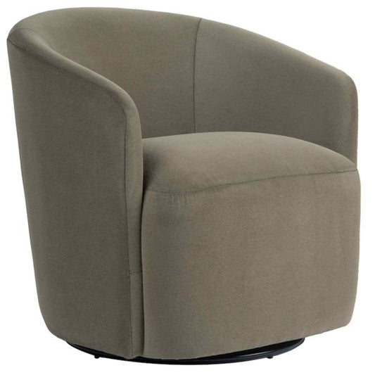 Reed Swivel Chair, Ger?uchert Mushroom