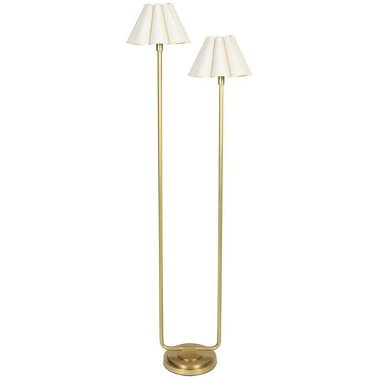 Polly Stehlampe, Natur Brass/Oyster Wave