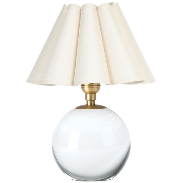 Giorgio Crystal Mini Lamp, Natur Brass/Oyster Wave